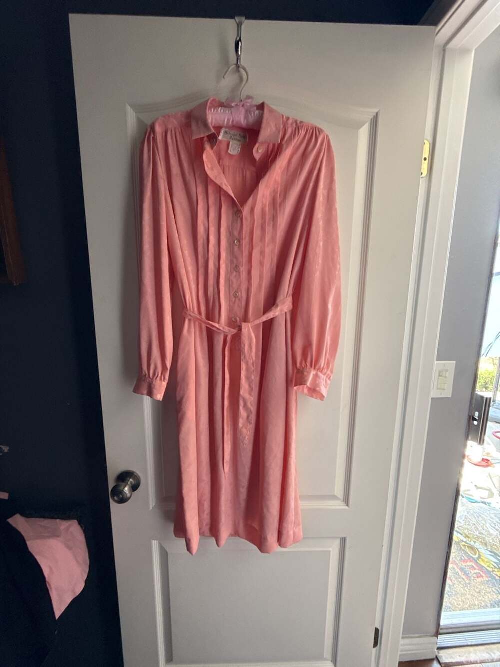 1970s Shirt Dress Pink Vintage Schroeder Sport Petites 70s Midi - ,